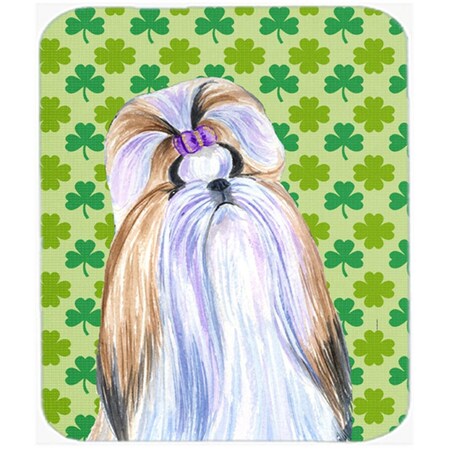 Skilledpower Shih Tzu St. Patricks Day Shamrock Portrait Mouse Pad; Hot Pad Or Trivet SK239467